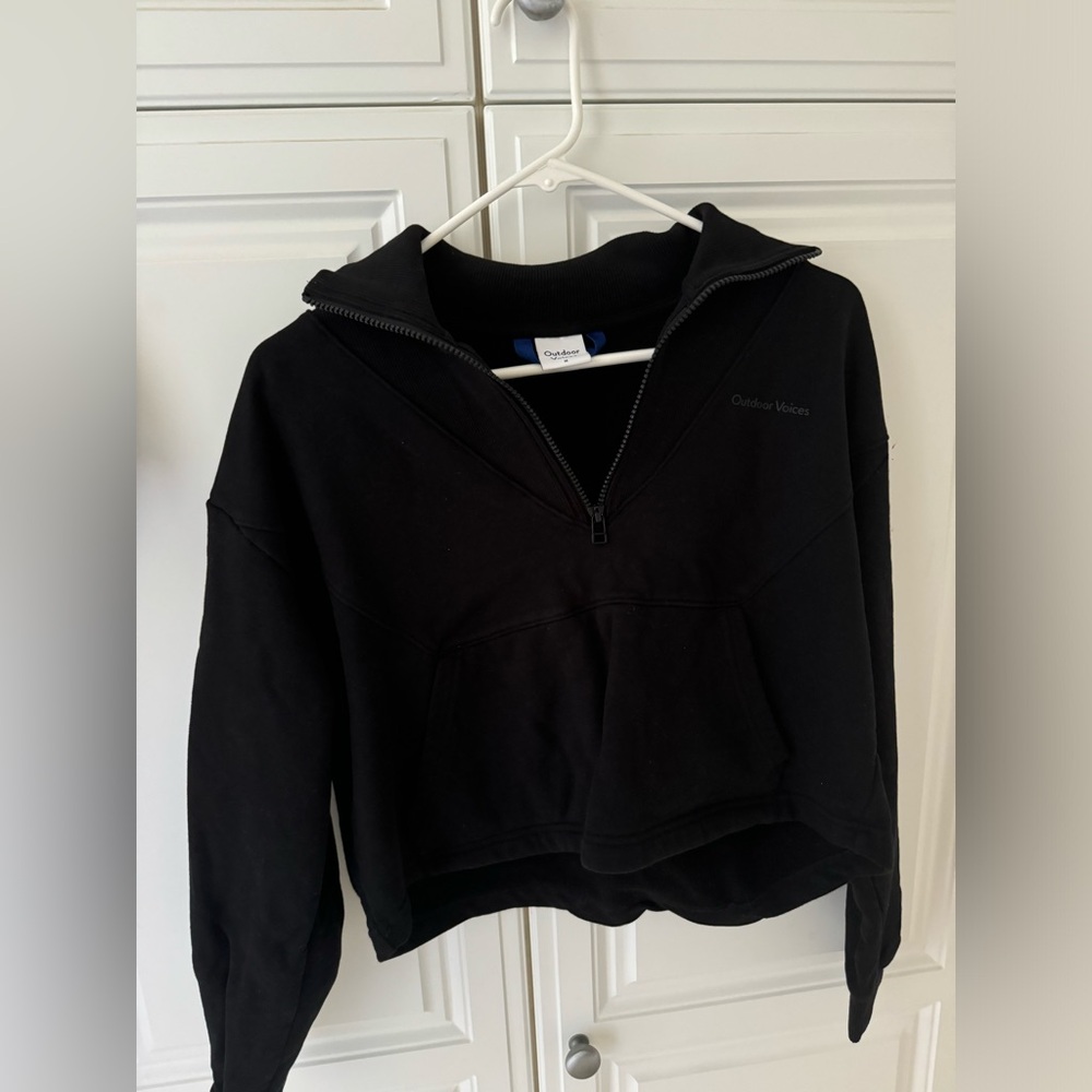 NWOT OV Cropped Quarter-Zip